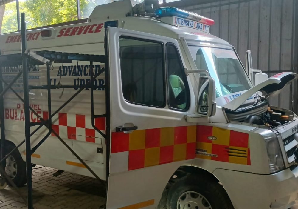 Ambulance air conditioning fitted by Hedo, Edappally, Kochi