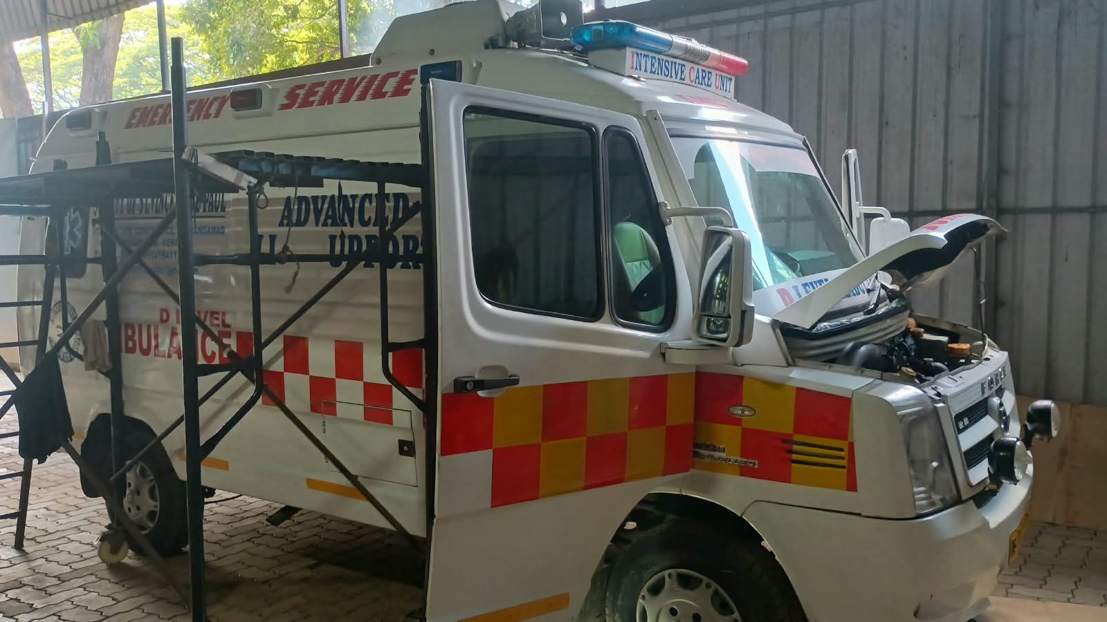 Ambulance air conditioning fitted by Hedo, Edappally, Kochi