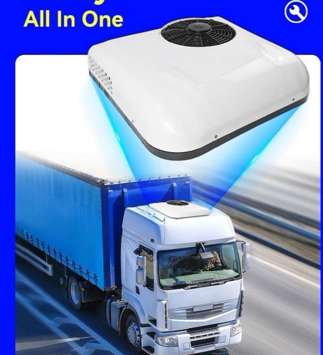Rooftop cabin air conditioning unit for trucks